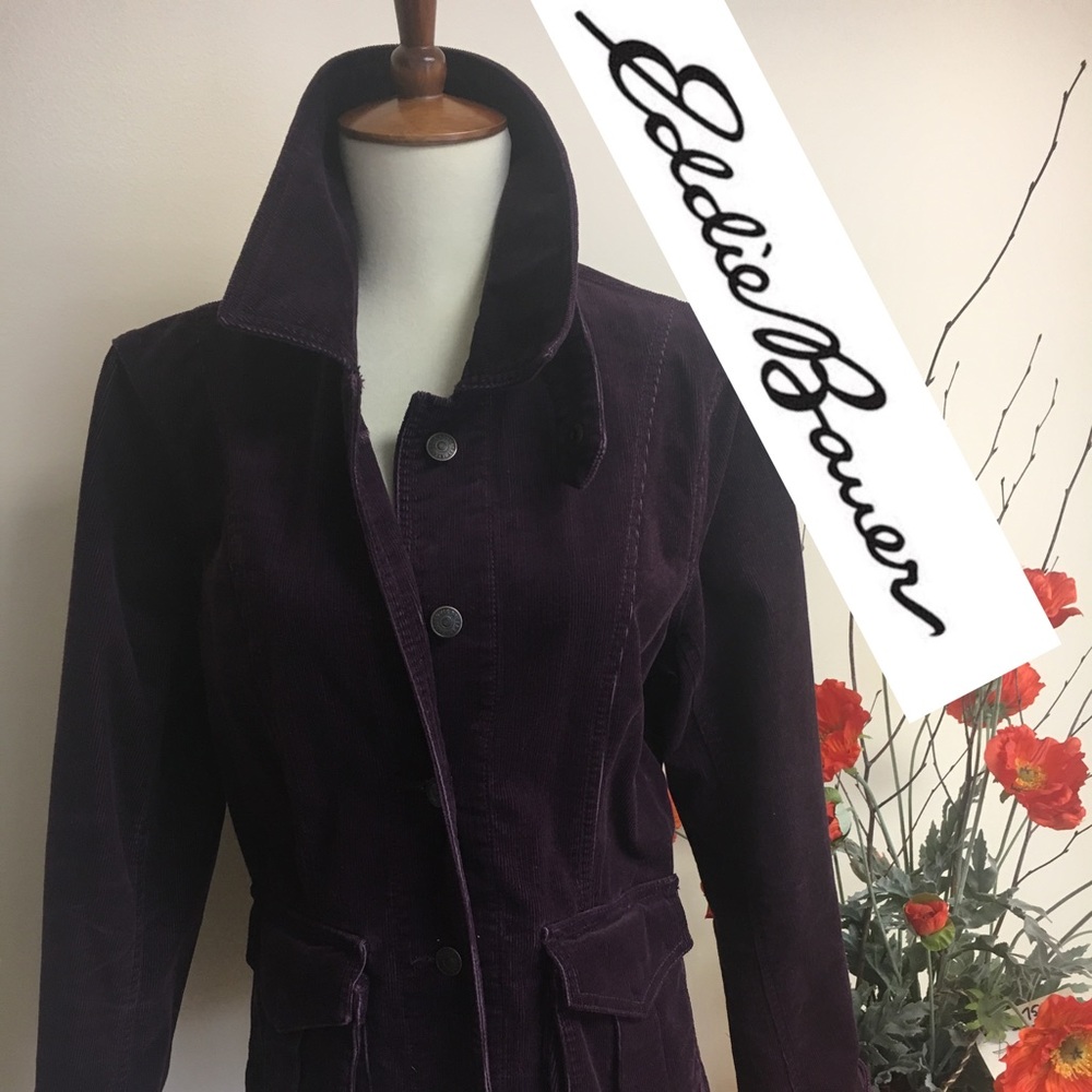 Women's EDDIE BAUER PURPLE CORDUROY JACKET